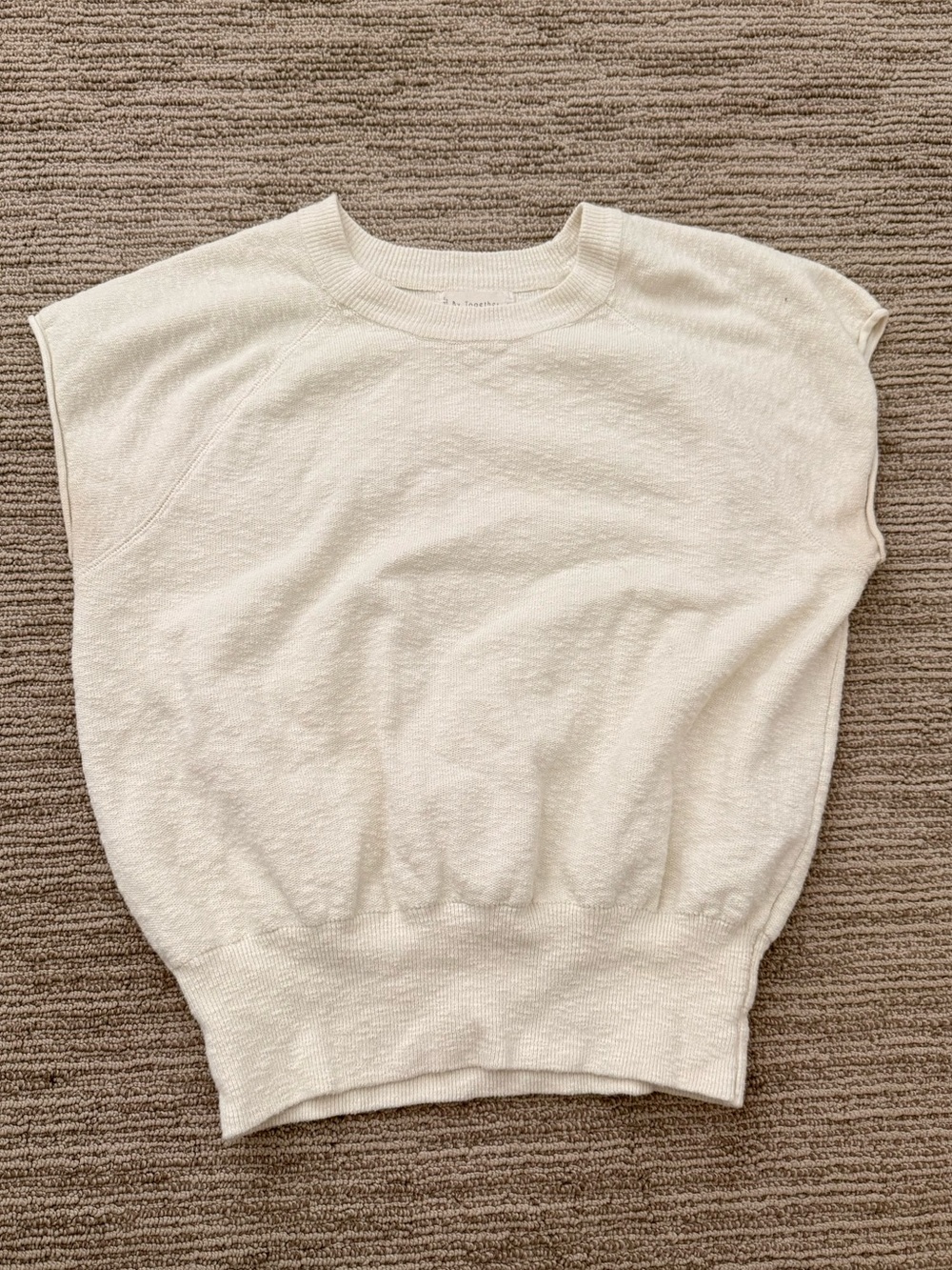 Together Cream Short-Sleeve Knit Top